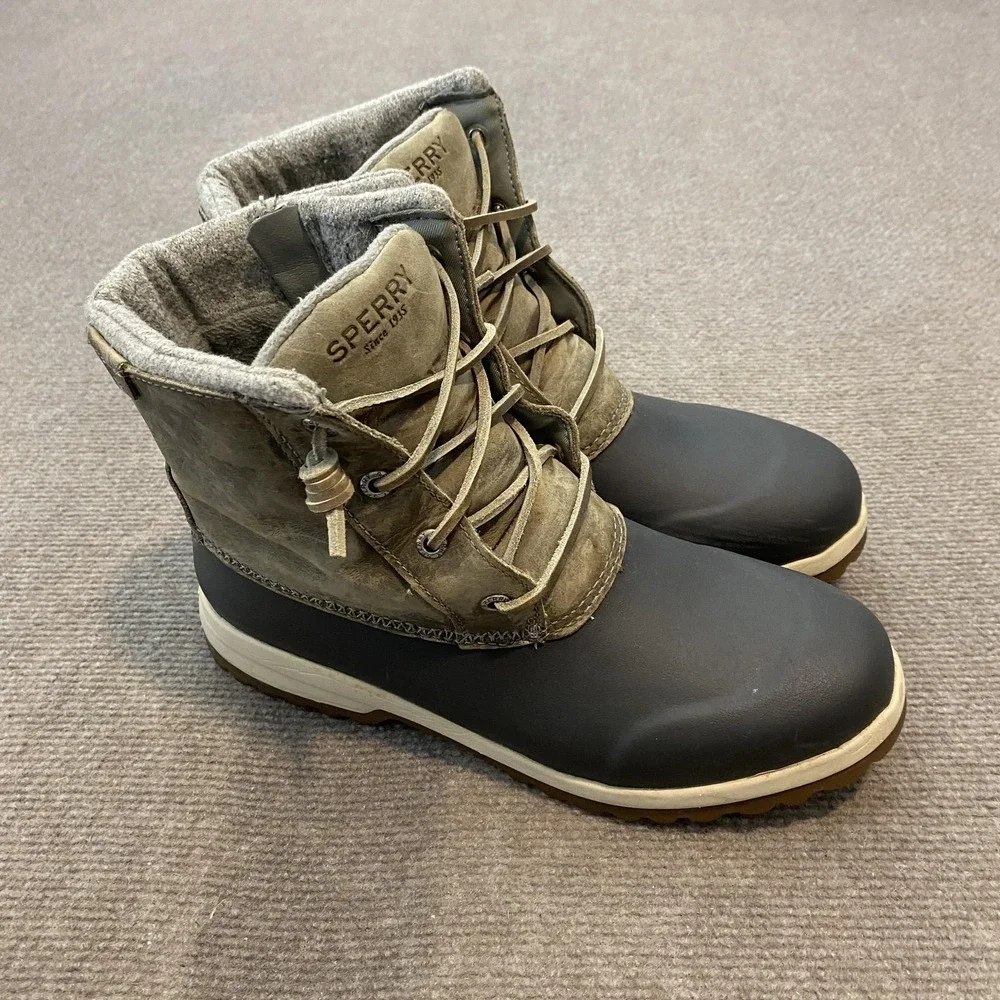 Sperry Boots Womens Size 8‎ Brown Water Resistant Wool Lined Winter STS82667